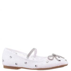 NEW NINA girls leva ballet flats in white